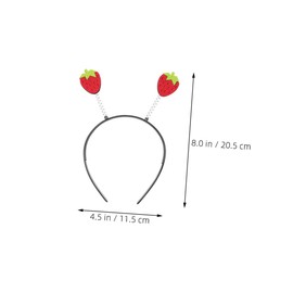 BESPORTBLE 3pcs Strawberry Costume Headband Cute Fruit Hair Bopper for Adults Fun Accessory for Carnival Easter and Themed Celebrations Lightweight Comfortable Design