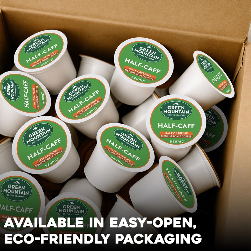 Green Mountain Coffee Roasters Half Caff Keurig Single-Serve K-Cup pods,