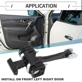 Motoforti Door Check Strap Stopper Limiter, Front Left Right Door Check Bracket Stop, for Vauxhall Zafira B A05 2005-2015, Metal, No.13128703, Black