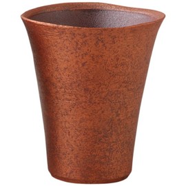 Hasami Ware Copper Color Goblet Pair (In Wooden Box) 11476