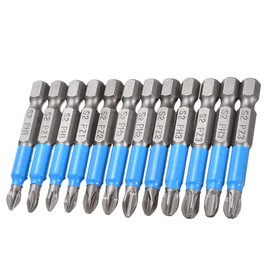 Saipor 12-Piece Magnetic Phillips Pozidriv Screwdriver Bit Set PH/PZ Bits 1/4 Inch Hex Shank Screwdriver Drill Bit Accessories Drill and Screwdriver Length 50 mm