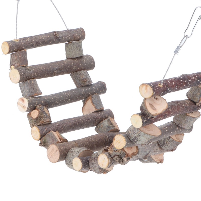 Wooden Pet Ladder Soft Animal Bendable Bridge Toy for Hamster