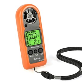 Kethvoz 816B Digital Anemometer, Handheld Wind Speed Meter for HVAC with Temperature Gauge, Measures Current, Average & Max Wind Velocity, for HVAC Tech, Boating, Sailing, Surfing, Hiking
