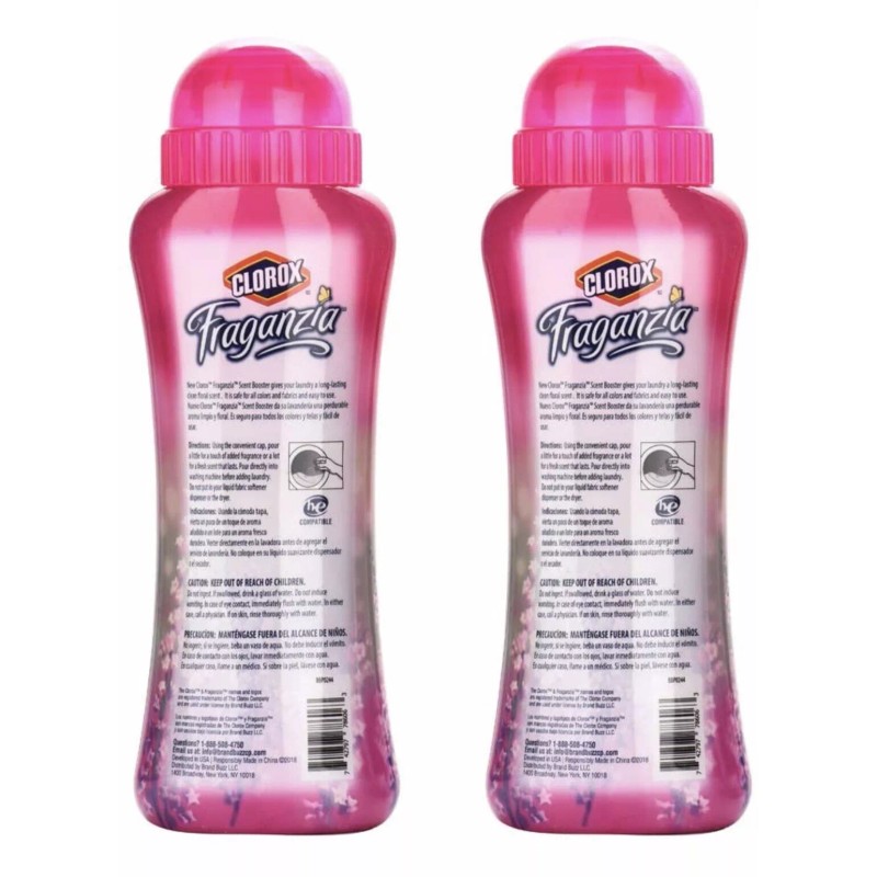 Clorox Fraganzia Scent Boosting Laundry Crystals, Spring 2 packs 18