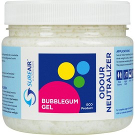 Sureair Odour Neutralizer Gel Air freshener 1 Litre Bubblegum --removes Smells & Nasty Odours in Home ,Office or Car -More Effective Than Plugin Refill Air freshener