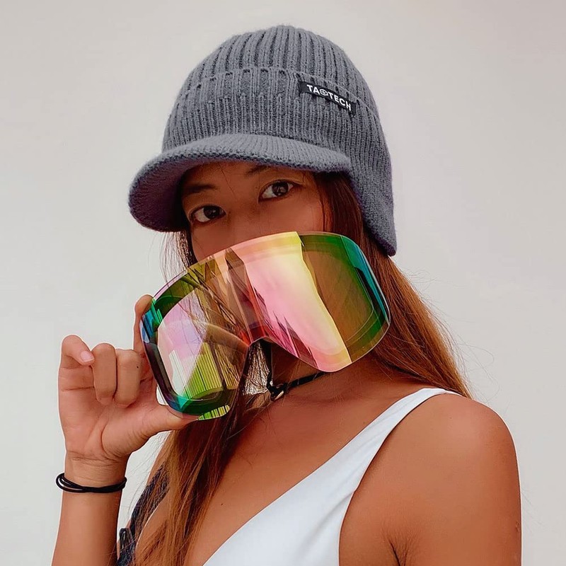 TaoTech Knit Hat with Brim Earmuffs, Cold Protection, Unisex, Cap,