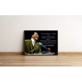 Louis Farrakhan Poster Quote "Black leadership has to recognize that principles more than speech character more than a claim..." Motivational Educational Inspirational 12 by 18-Inches Print CAP00082