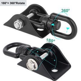 Velomill Porch Swing Hanging Kit, 360°Rotating 1200 lb Capacity Hanger for Porch Swing, Hammocks, Swing Chair (2 Pack)