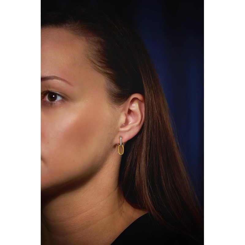 Traveller Clip-On Earrings – Gold-Plated / Platinum-Plated / Bicolour, Crystal