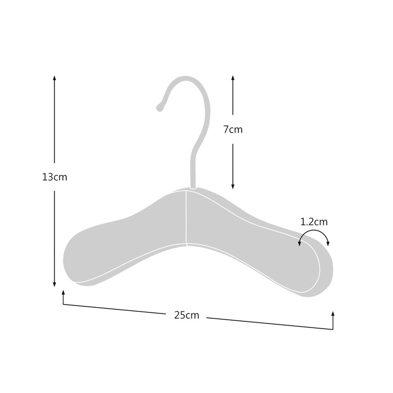 HANGERWORLD 6 Childrens 25cm White Wooden Baby Toddler Coat Clothes