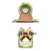 QWORK 1.2" Dia Steel Groove Rigid Caster Wheel, 4 Pack