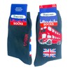 Union Jack 2 Pairs Men's Socks - London Bus &
