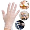 PREMIUS Disposable Vinyl Gloves, with Beaded Cuffs Soft and Durable