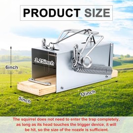 Qualirey 1 Pcs Tube Trap Squirrel Trap Outdoor Safe and Effective Pest Control Ground Squirrel Killer for Commercial and Residential for Backyards, Patios, Gardens