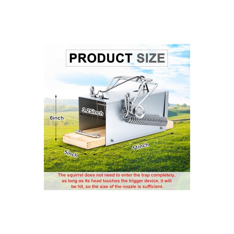 Qualirey 1 Pcs Tube Trap Squirrel Trap Outdoor Safe and