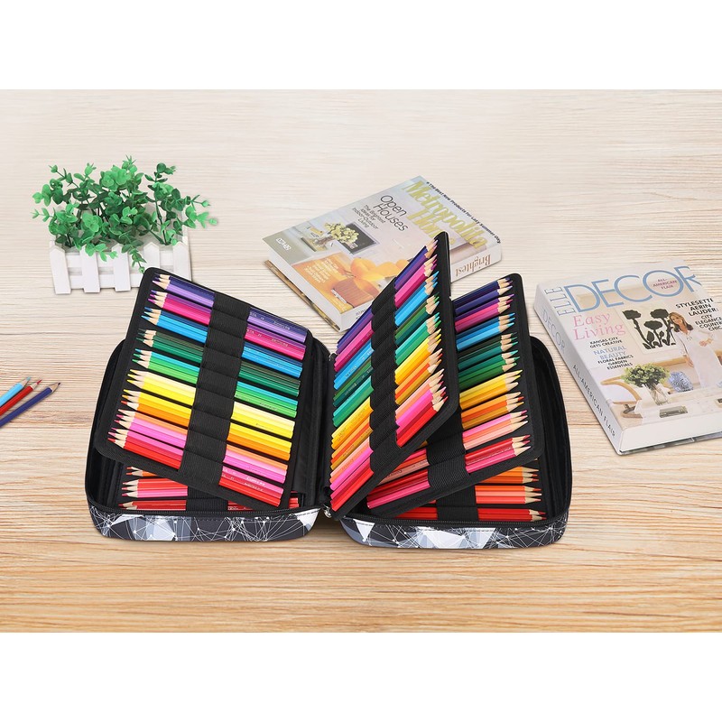 AYVANBER Coloured Pencil Case Max 220 Compartments Pencil Case Large
