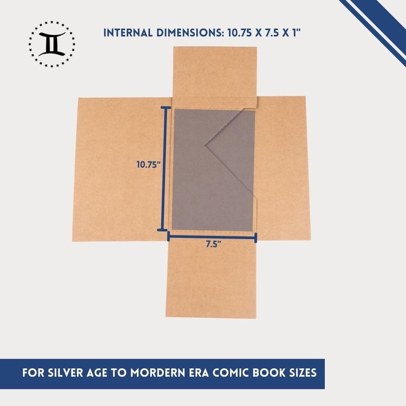 Gemini Comic Book Mailers | 10.75x7.5x1 Inch - Pack of