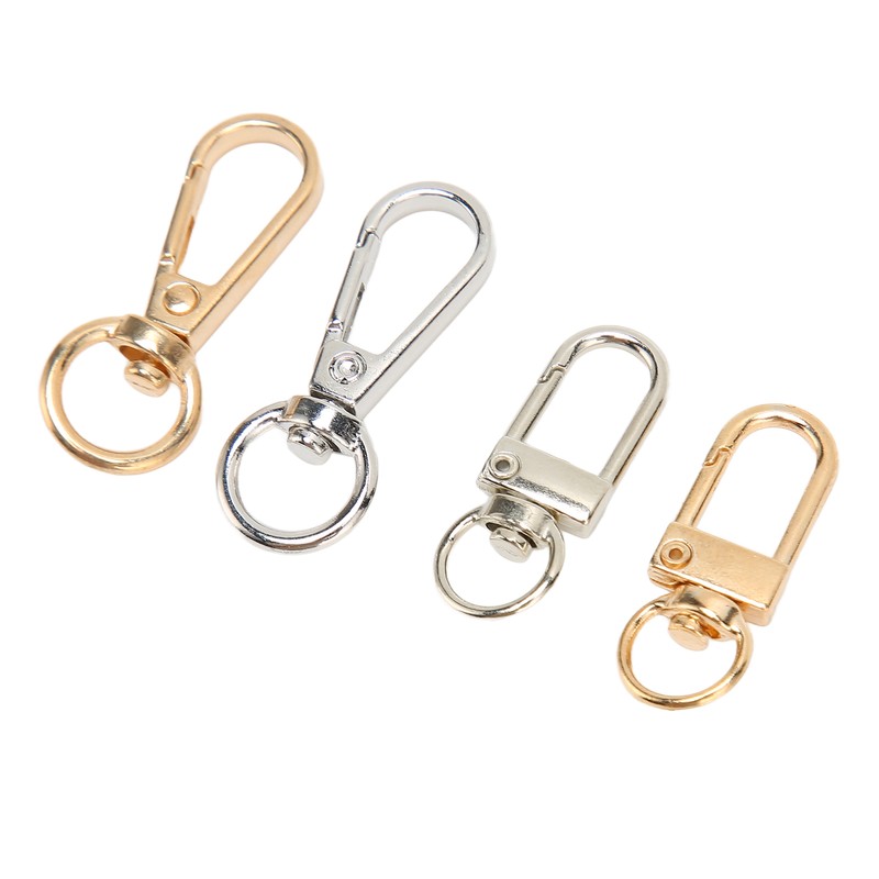 40Pcs Lobster Claw Clasps Zinc Alloy Gold Silver Color Glossy