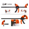 Quick Release Ratchet Bar Clamps for Woodworking (2 Pieces Set
