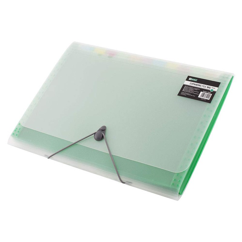 D.RECT 110576 5540 Expanding File Folder Expandable Document Folders, Green,