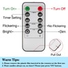 Eywamage 5 Pack Clear Glass Flameless Candles with Remote, Flickering
