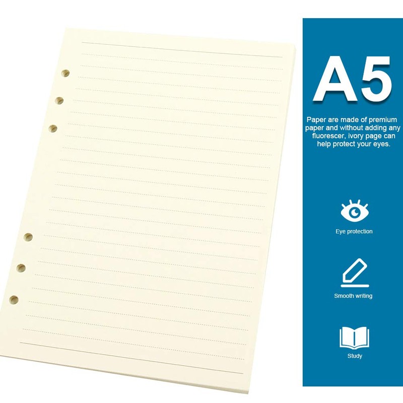 FANDAMEI 3 Pack A5 Refills Paper - 270 Pages/135 Sheets