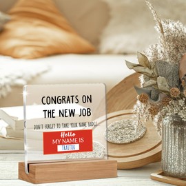 Funny Congrats On New Job Gift, Coworker Leaving Gifts for Women, Men, Going Away Gifts for Coworkers Colleague, Funny Office Desk Decor