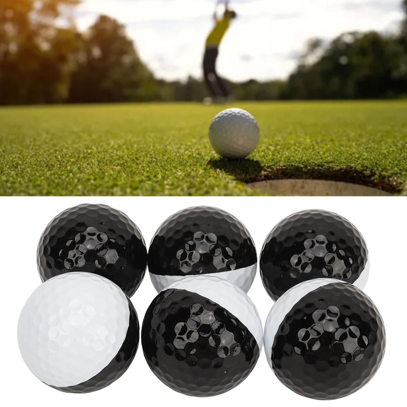 6PCS Golf Balls Synthetic Rubber Resin Putting Practice Ball for