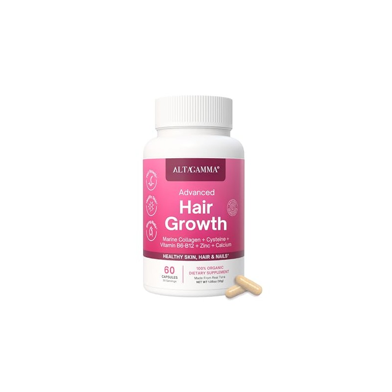 Hair Growth Supplements Favorece Crecimiento Cabello Colageno Hidrolizado Puro Vitaminas