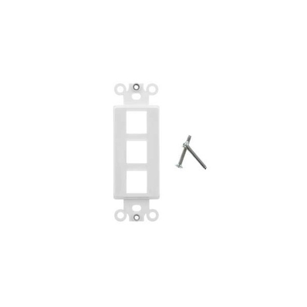 Kenuco Decora Wall Plate Keystone Insert (20 Pack, 3 Port)