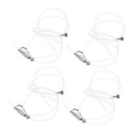 KONTONTY 4Sets Heavy Duty Adjustable Wire Picture Hanging System Rail Hooks for Art Photos Mirrors Reliable Hanging Kit for Home Gallery Use