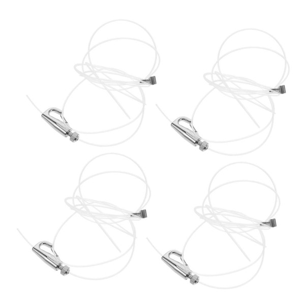 KONTONTY 4Sets Heavy Duty Adjustable Wire Picture Hanging System Rail