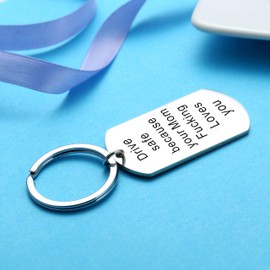 Drivers Gifts Drive Safe Keychain Gifts For Son Daughter From Mom Keyring New Driver Gifts Jewellery (Drive Safe)