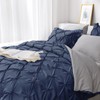 JOLLYVOGUE King Size Comforter Set 7 Pieces, Navy Blue Bed