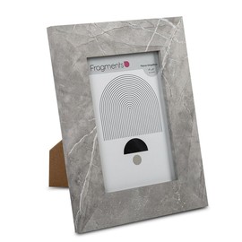 Office Depot | Marcos para fotos Fragments | porta retratos para fotos color blanco | Marco de fotos 10 x 15 cm | Cuadros para fotos estilo mármol | Portaretratos para asegurar la protección (Gris)
