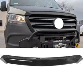 Bug Shield Hood Deflector compatibel with 2019 2020 2021 2022 2023 2024 Mercedes Sprinter Van W907 Front Protector Guard, Gloss Black