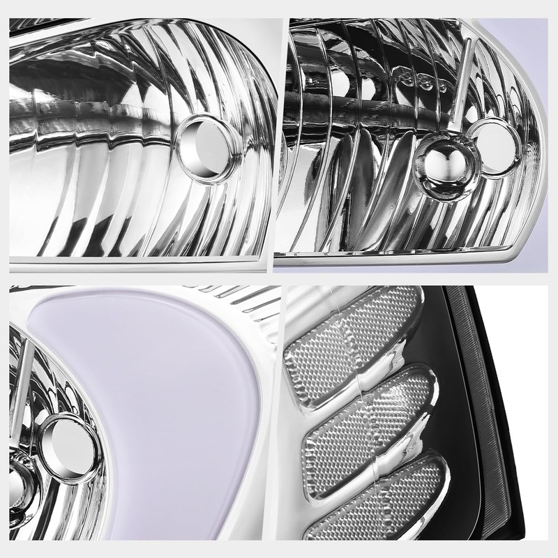 PM PERFORMOTOR [Pair] 3D Light Bar Headlights Assembly Compatible with