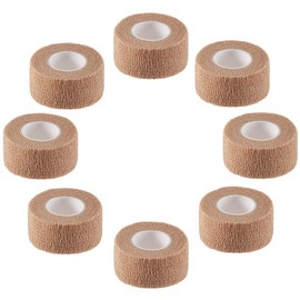 Self Adhesive Elastic Bandage Wrap - Pack of 8 Rolls 1" x 5 Yards Stretch Self-Adherent Cohesive Wrap Bandages First Aid Tape for Athletic, Sports, Wrist, Ankle (Beign Colors)