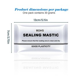 YXGJMYGS 8-Pack 240 Grams in Total White Seal Putty Waterproof Duct Seal Repair Sealing Clay, Quick Mending Mud for Drain Connection,Air Conditioning Hole, Wall Hole