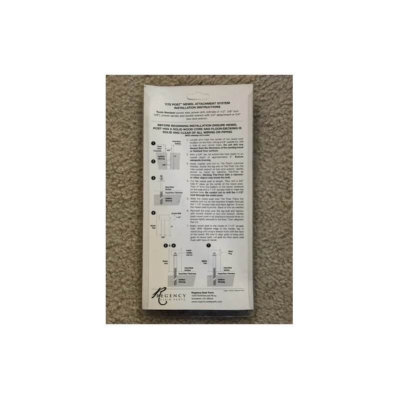 Regency Tite Post Newel Attachment System. For Attaching Newel Post