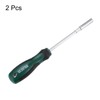 sourcing map 2pcs Metric Nut Driver 5mm CR-V Non-Magnetic Tip
