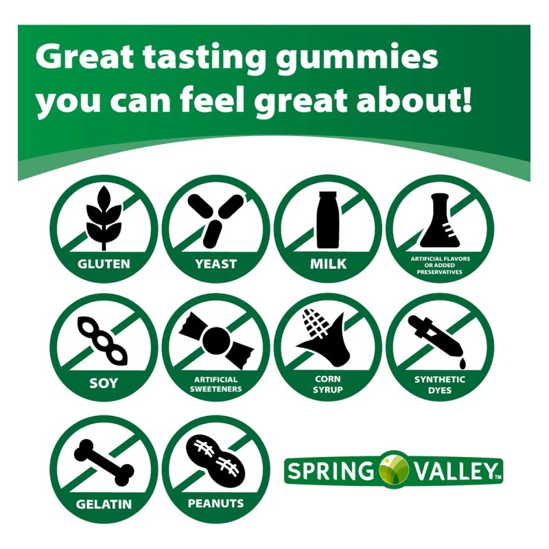 Spring Valley Melatonina Kids 1 Mg 60 Gomitas Vegetarianas Apoyo