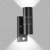 Unikcst Outside Lights with Sensor Mains Powered 240V Black Up