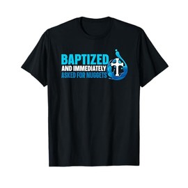 Christian Baptism Gift for Boys Funny Faith Cross Design T-Shirt