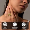 Emibele 3 Pack Gold Stackable Rings for Oura Ring 5/Oura
