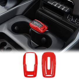 SQQP ABS Key Fob Cover for 2018-2023 Dodge RAM 1500 2500 3500, Key Fob Shell Protector Shell Keyless Remote Control Smart Key Holder(Red)