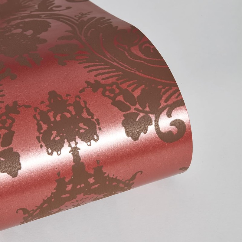 Tempaper Textured Metallic Ruby Red Damsel Removable Peel and Stick