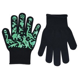 Fukutoku Sangyo #770 Children's Size Anti-Slip Work Gloves, Dinosaur Pattern, 1 Pair Set, Made in Japan, Sports Events, Outdoors, Agriculture, Cleaning, Picture Book Book