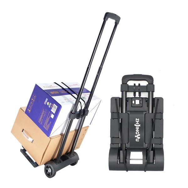 Folding Hand Truck Iron Tube Pull Rod Folding Cart Foldable