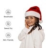 SAVEX Christmas Red Velvet Material Hat With Trim & Pom